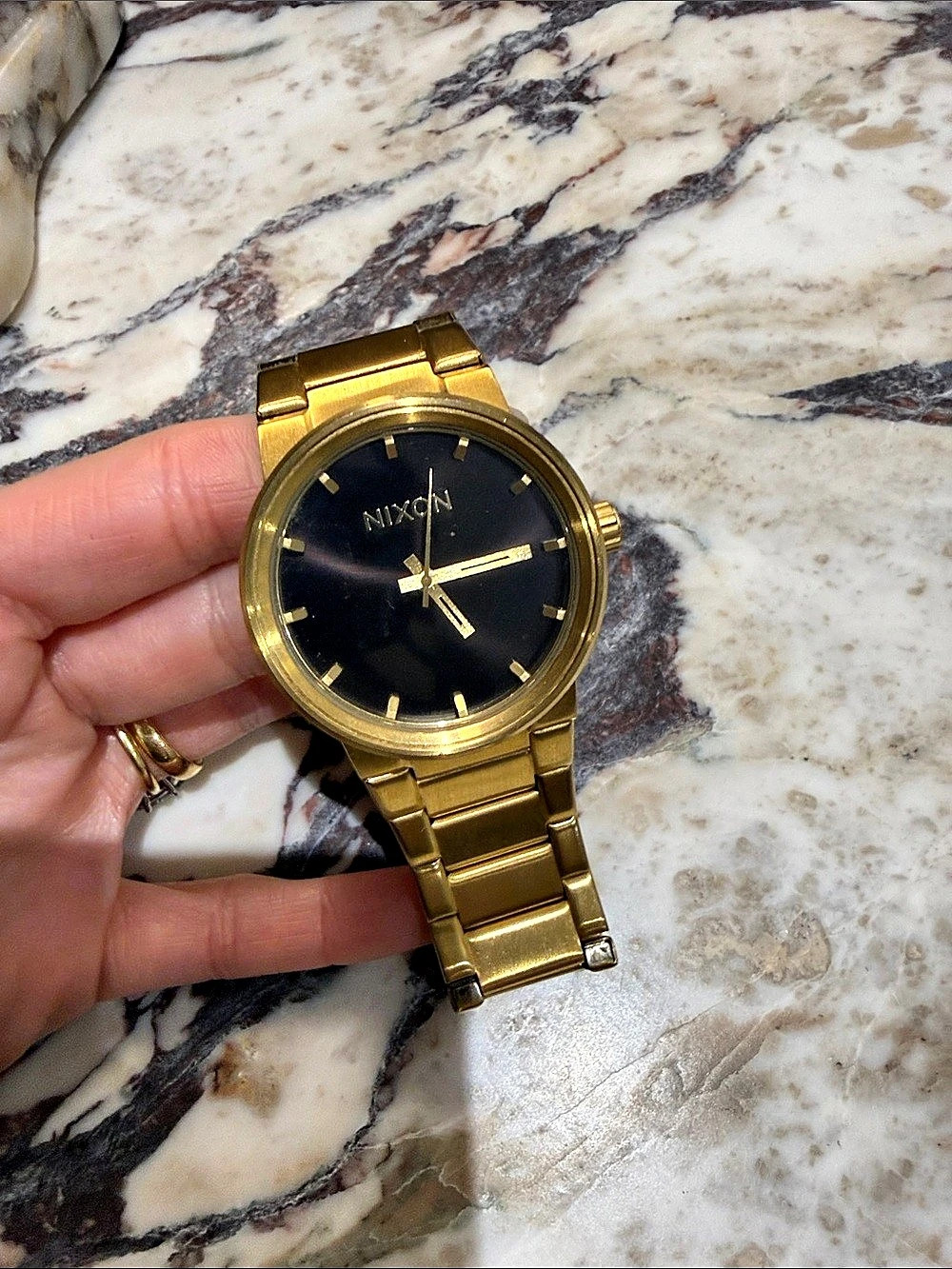 Nixon Time Teller Gold & Black Watch